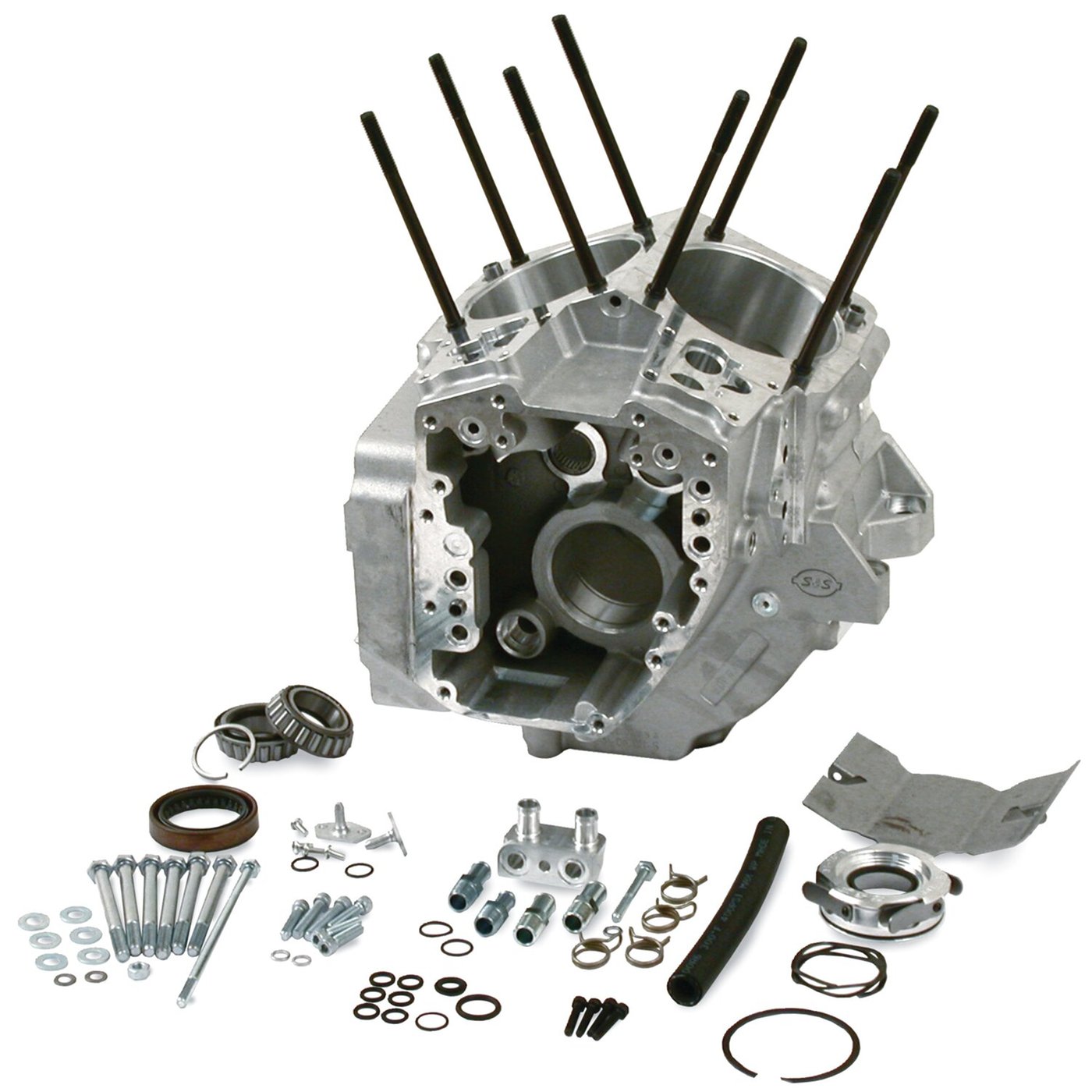 S&S S&S, 99-06 crankcase assembly, 4-1/8" bore. Silver