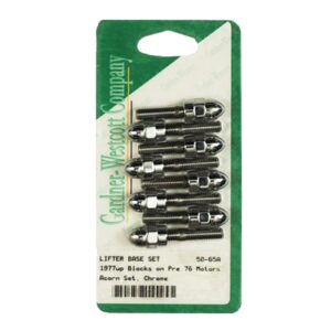 Gardner-Westcott GW, tappet block mount kit. Acorn, chrome