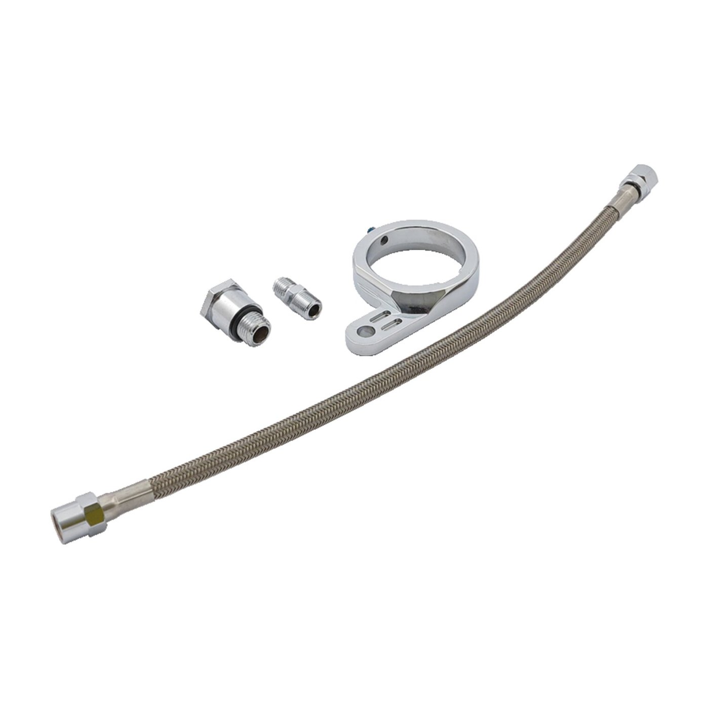 MCS Braided steel oil line & bracket kit