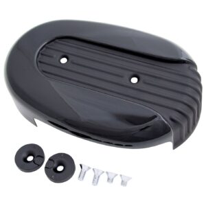 MCS XL Sportster air cleaner cover. Black, grooved