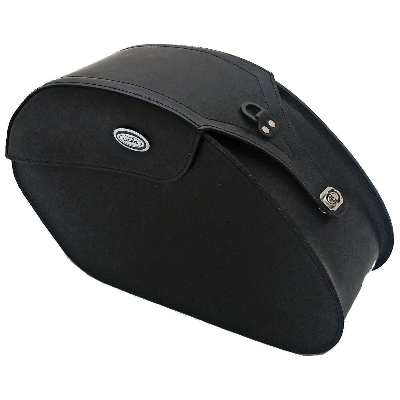 Ledrie Ledrie, reinforced rigid leather saddlebag set. 28 liter
