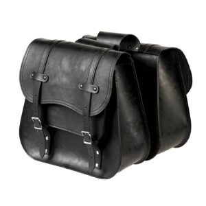 Ledrie Ledrie, reinforced rigid leather saddlebag set. Throw-over