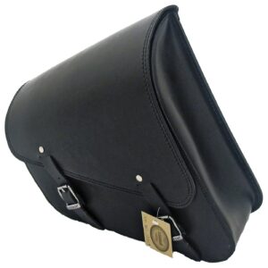 Ledrie Ledrie, leather swing arm bag left, 12 liter. Black
