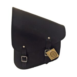 Ledrie Ledrie, full leather swing arm bag left, 11 liter. Black