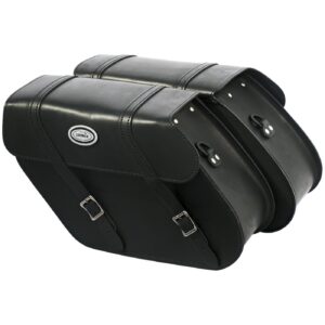 Ledrie Ledrie, reinforced rigid leather saddlebag set. 17 liter