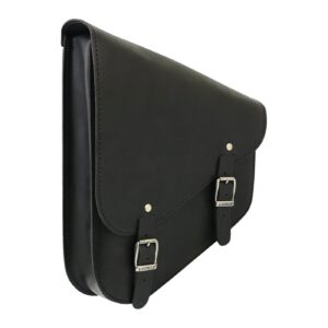 Ledrie Ledrie, full leather swing arm bag left, 9 liter. Black