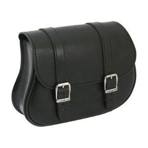 Ledrie Ledrie, leather swing arm bag, 5 liter. Black