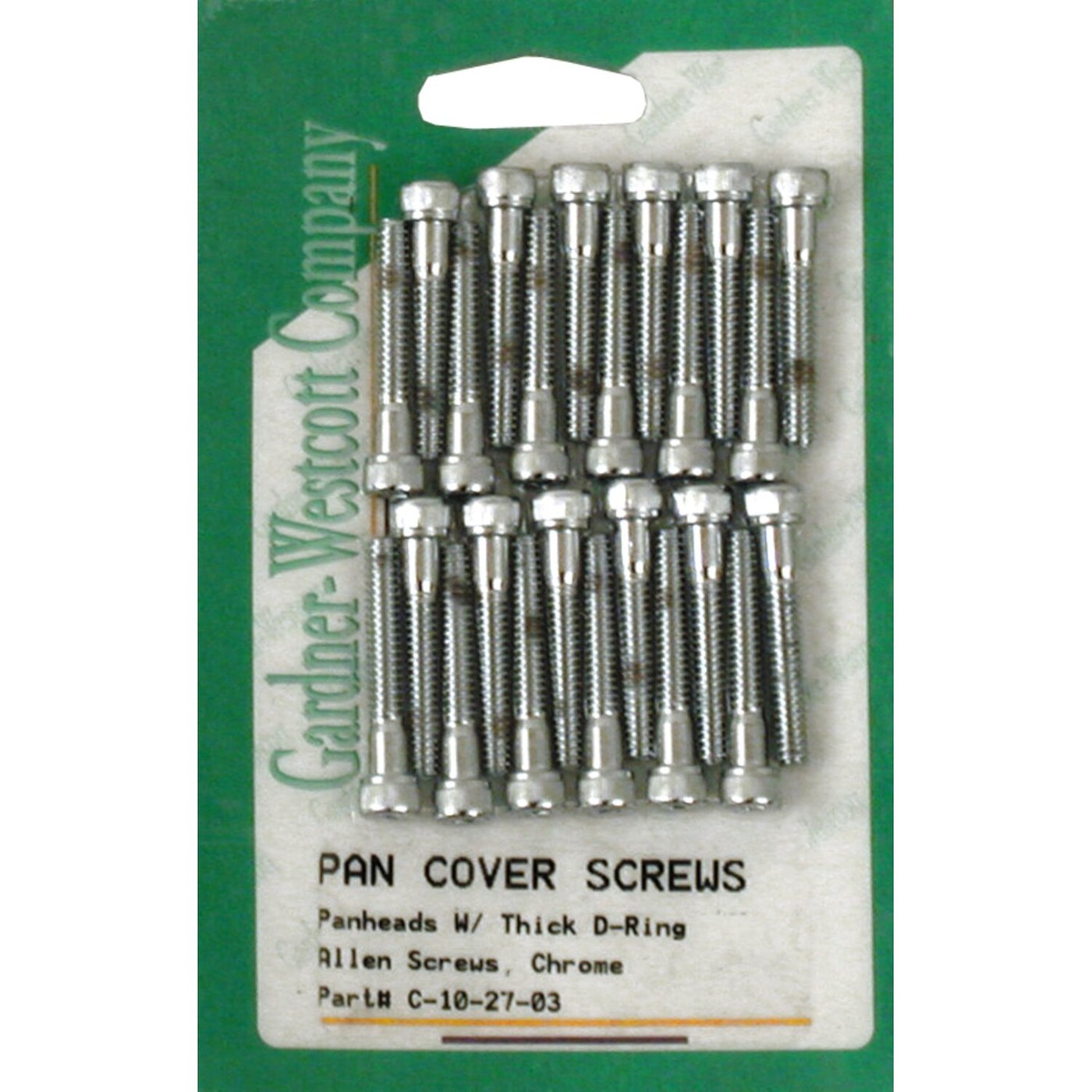 Gardner-Westcott GW, Panhead rocker cover screw kit. Chrome allen. Long