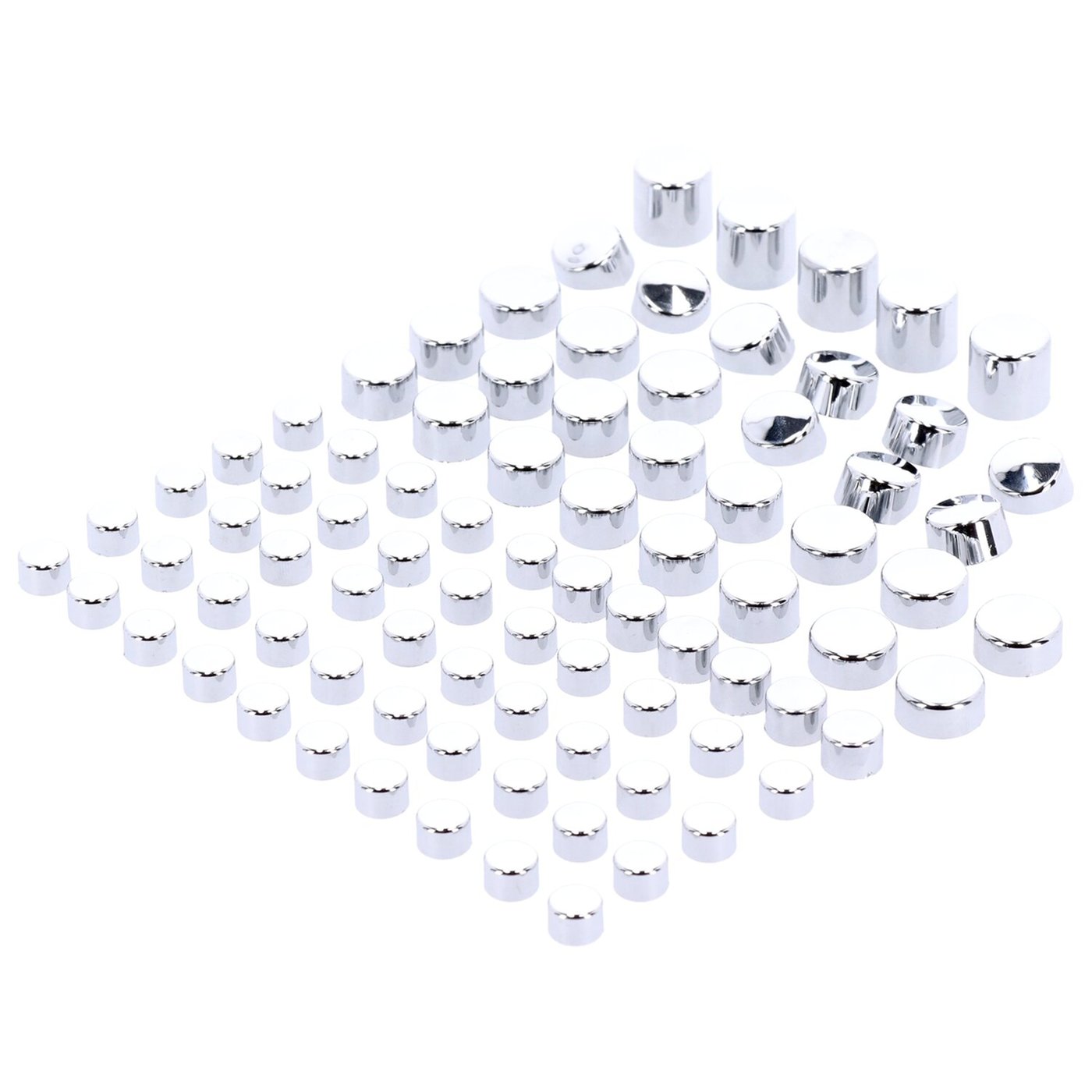 MCS Smoothtopps, push-on cover set (83pc). Chrome