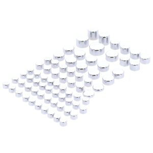 MCS Smoothtopps, push-on cover set (74pc). Chrome