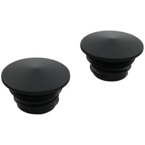 MCS Black gas cap set, pointed