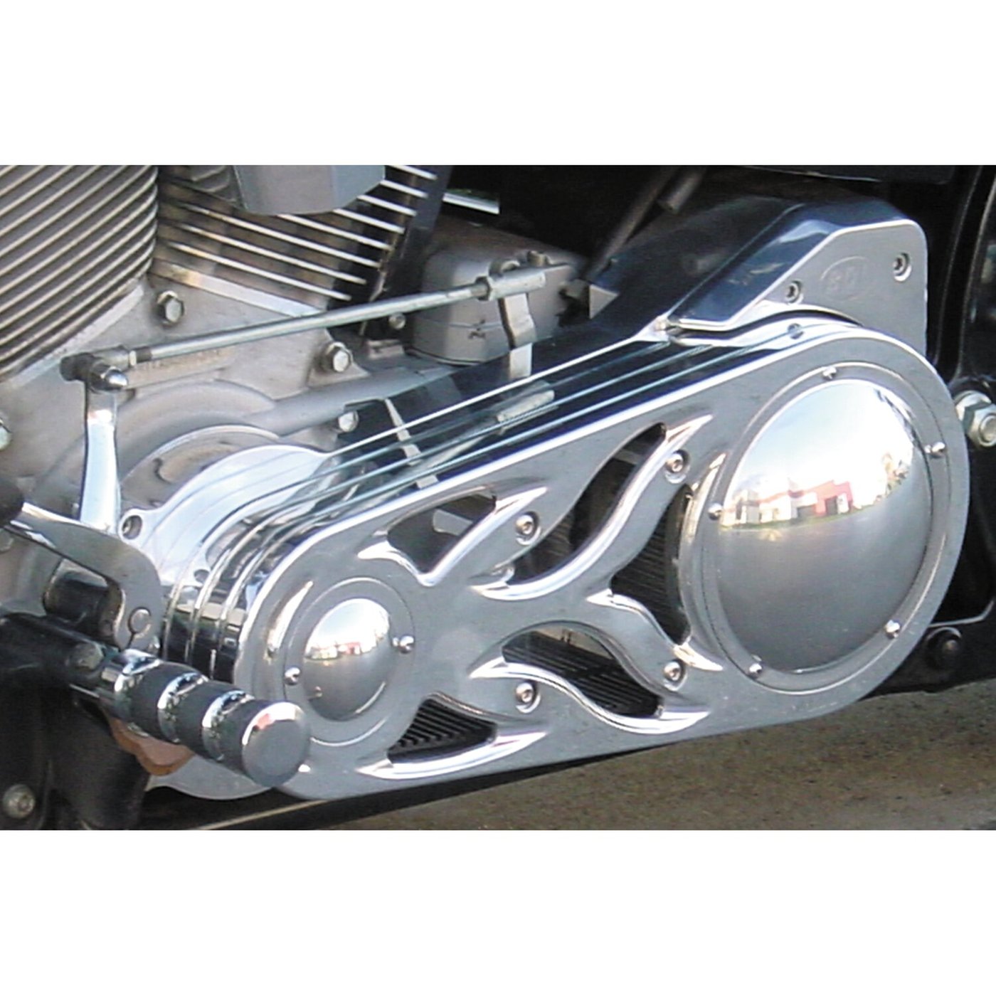 Belt Drives Ltd. BDL, Signature Series 2" belt drive kit. Flame design