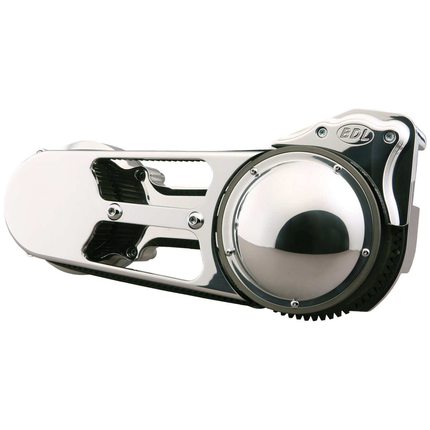 Belt Drives Ltd. BDL, EV-575 series 2" belt drive kit. Polished