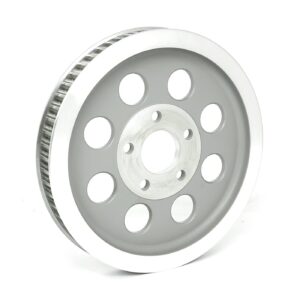 MCS Reproduction OEM style wheel pulley 61t, 1-1/8" belt. Silver
