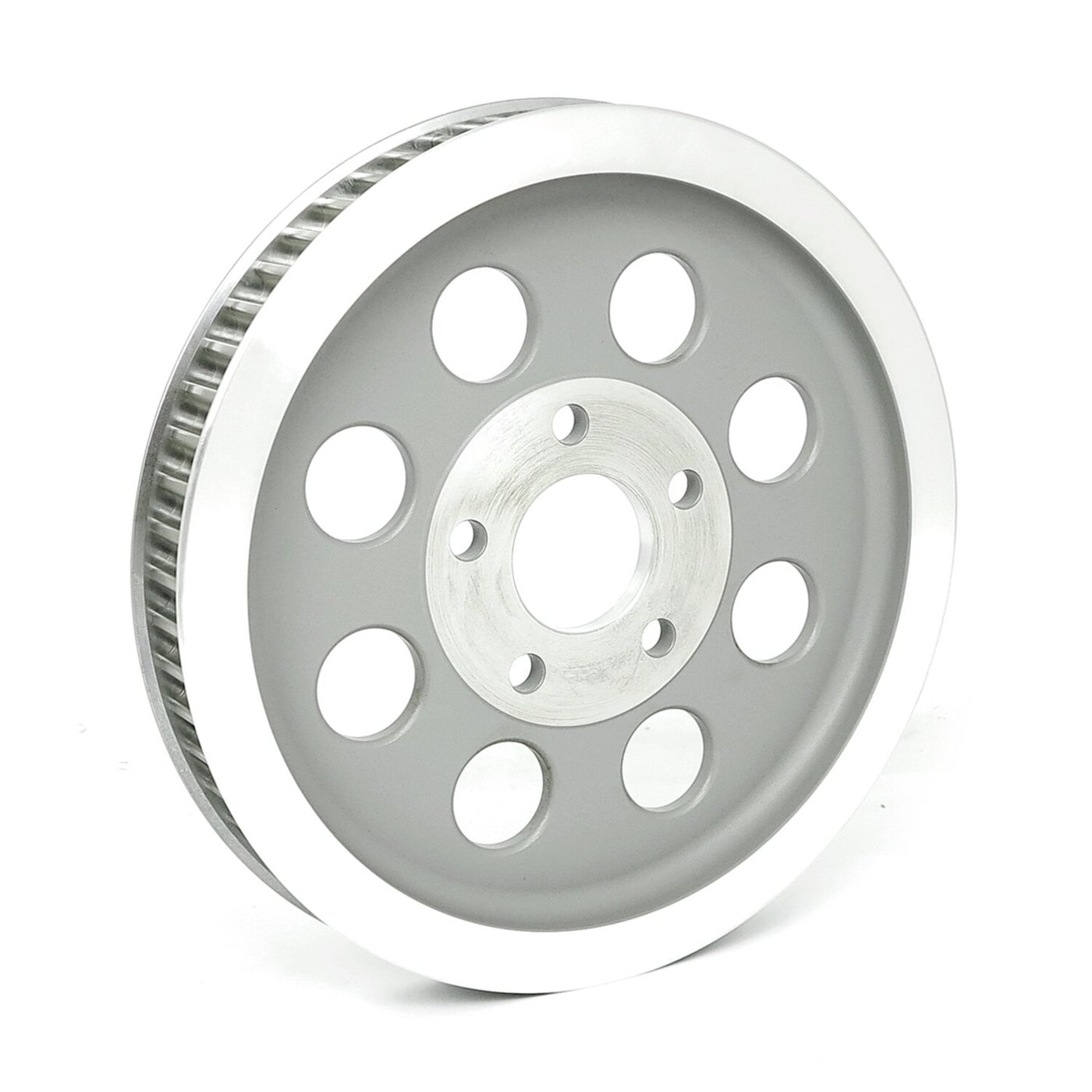 MCS Reproduction OEM style wheel pulley 61t, 1-1/8" belt. Silver