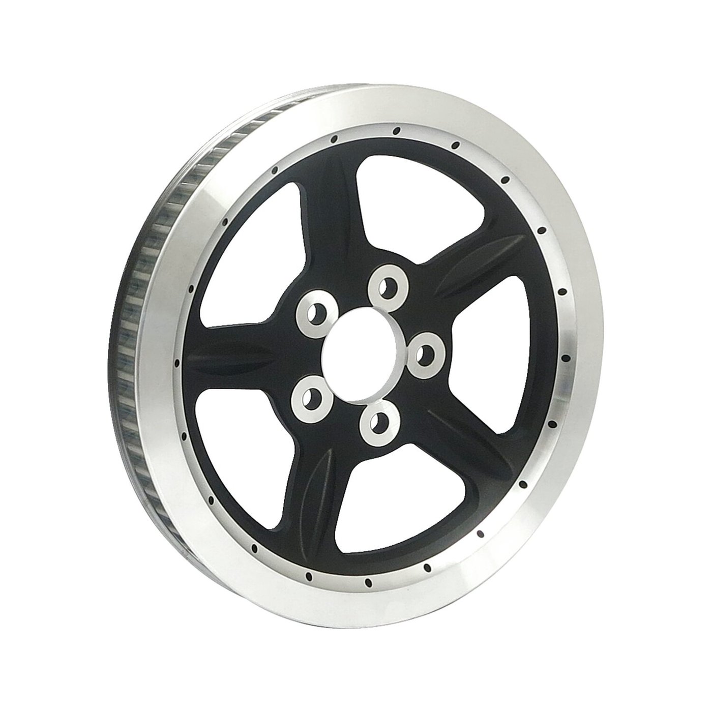 MCS Reproduction OEM style wheel pulley 68t, 1-1/8" belt. Black