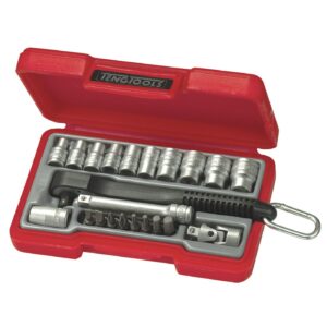 Tengtools Teng Tools, Mini Rosso 1/4" socket wrench set