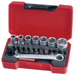 Tengtools Teng Tools, 1/4" socket & bits set