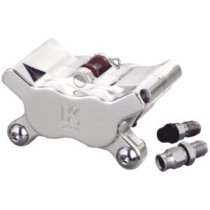 Kustom Tech K-Tech 4-piston brake caliper. Polished