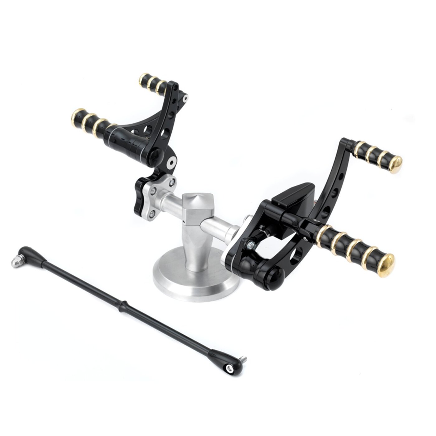 Kustom Tech K-Tech, Vintage Style forward controls. Black & brass