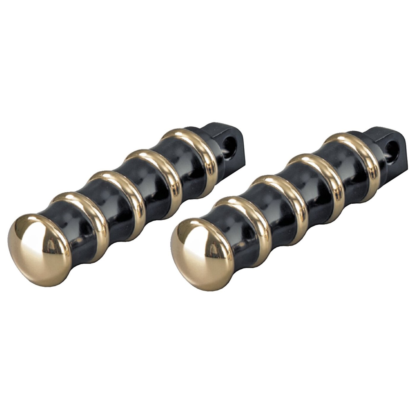 Kustom Tech K-Tech, Vintage rider foot pegs. Black & Brass