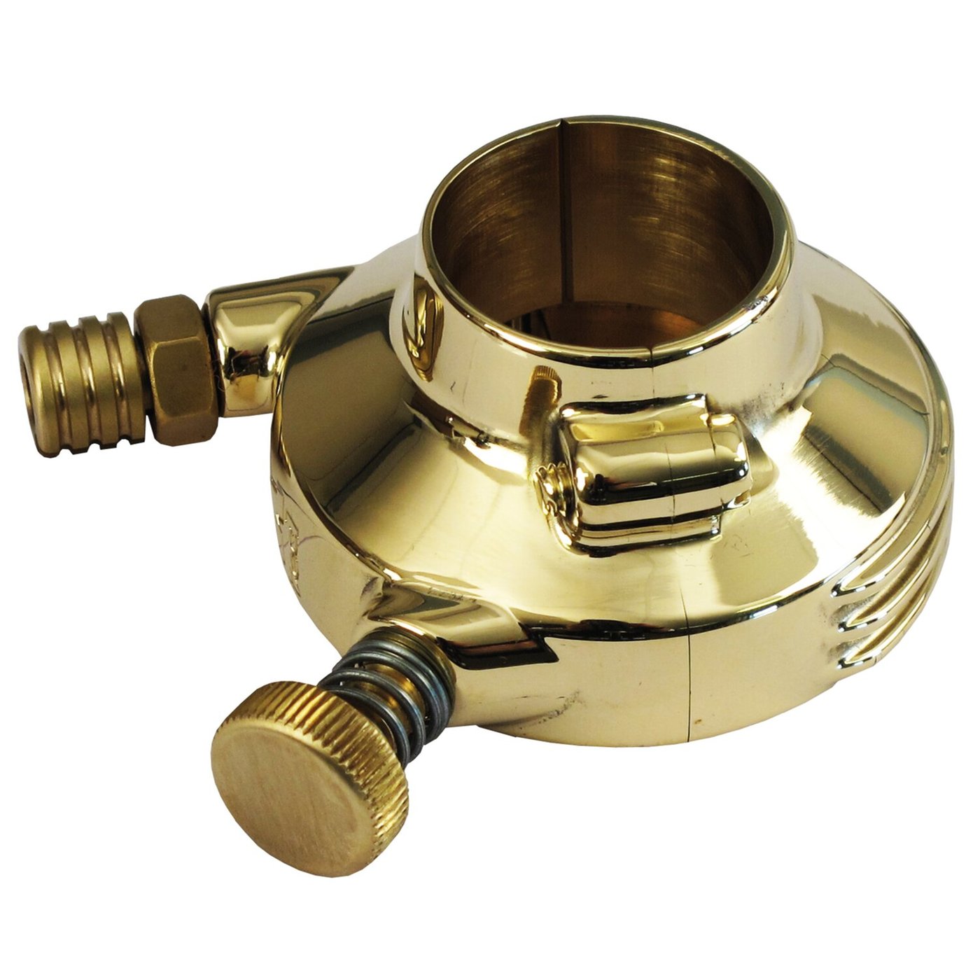 Kustom Tech K-Tech DeLuxe external throttle housing. Polished brass