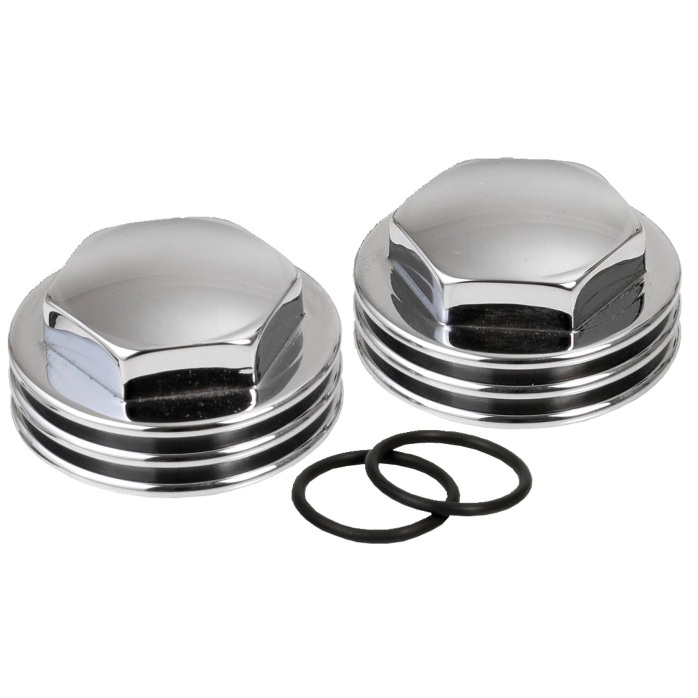 Kustom Tech K-Tech, Knuckle rocker nuts. Finned, chrome finish
