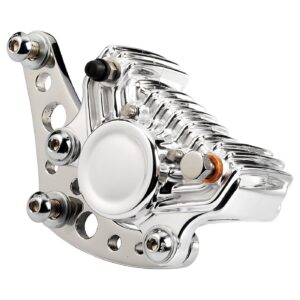 Kustom Tech K-Tech Super Freni front caliper bracket. Polished