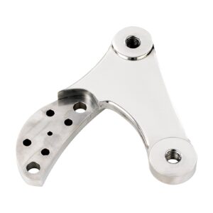 Kustom Tech K-Tech 2-piston caliper mounting bracket right. Polished