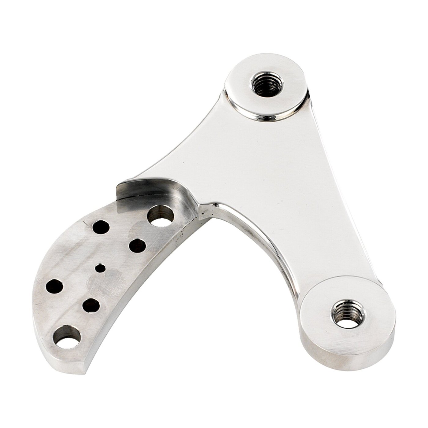 Kustom Tech K-Tech 2-piston caliper mounting bracket right. Polished
