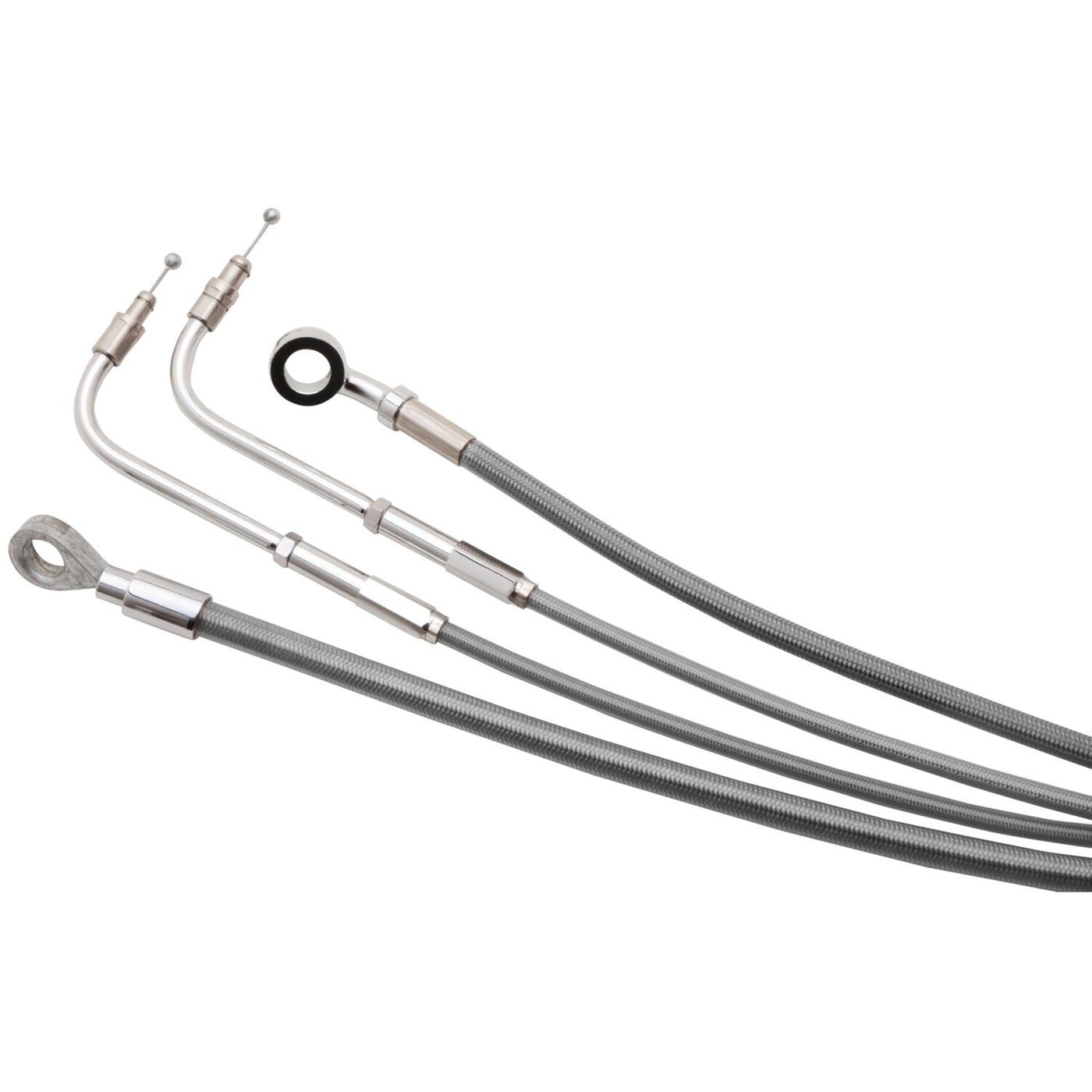 Burly Burly, Apehanger Cable/Line Kit. 14", stainless - Image 2