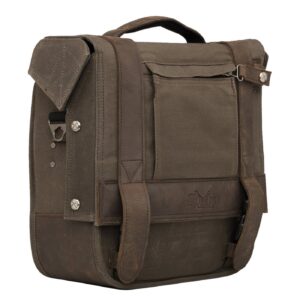 Burly Burly, Voyager saddlebag. Dark Oak canvas