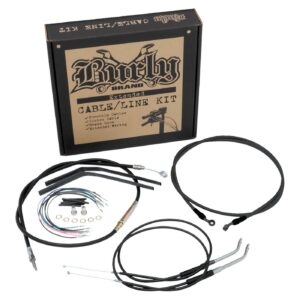 Burly Burly apehanger cable/line kit 14", black