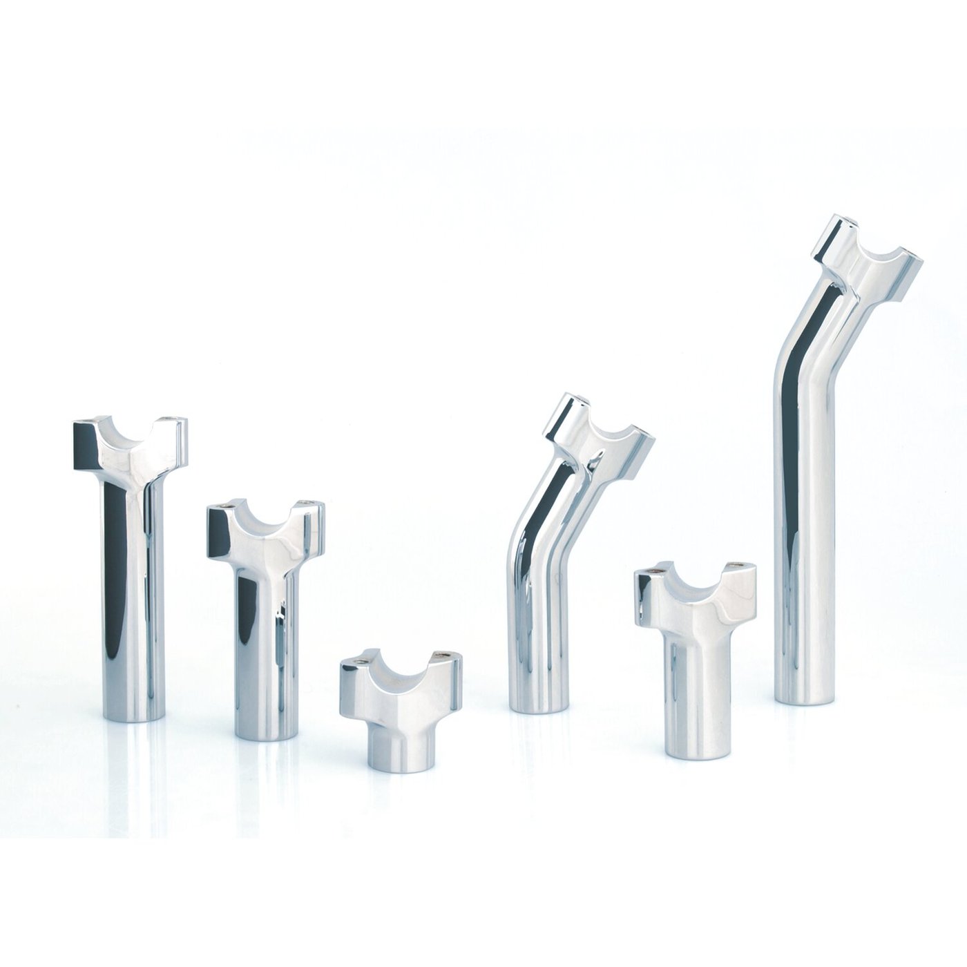 Wild1 Wild1, Chubby risers. Straight. 1.5" rise. Chrome - Image 2