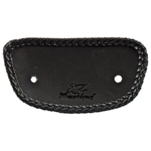 Mustang Mustang, mini fender bib. Plain with braided edges. Black