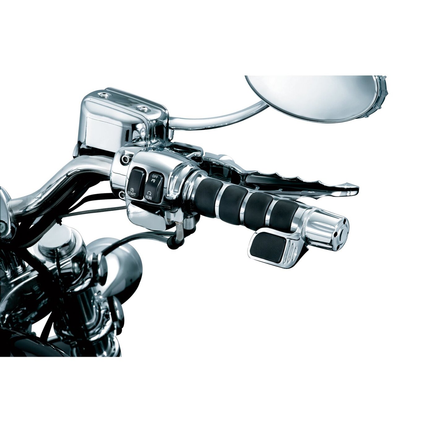 Kuryakyn Kuryakyn, ISO contoured throttle boss. right, chrome - Image 2
