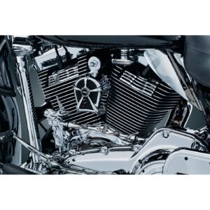 Kuryakyn Kuryakyn, Mach 2 horn cover. Chrome/black mesh insert