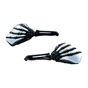 Kuryakyn Kuryakyn, Skeleton-hand mirror set. Black hand, chrome head