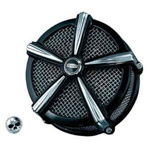 Kuryakyn Kuryakyn, Hi-Five Mach 2 air cleaner, no hardware. Black/chr