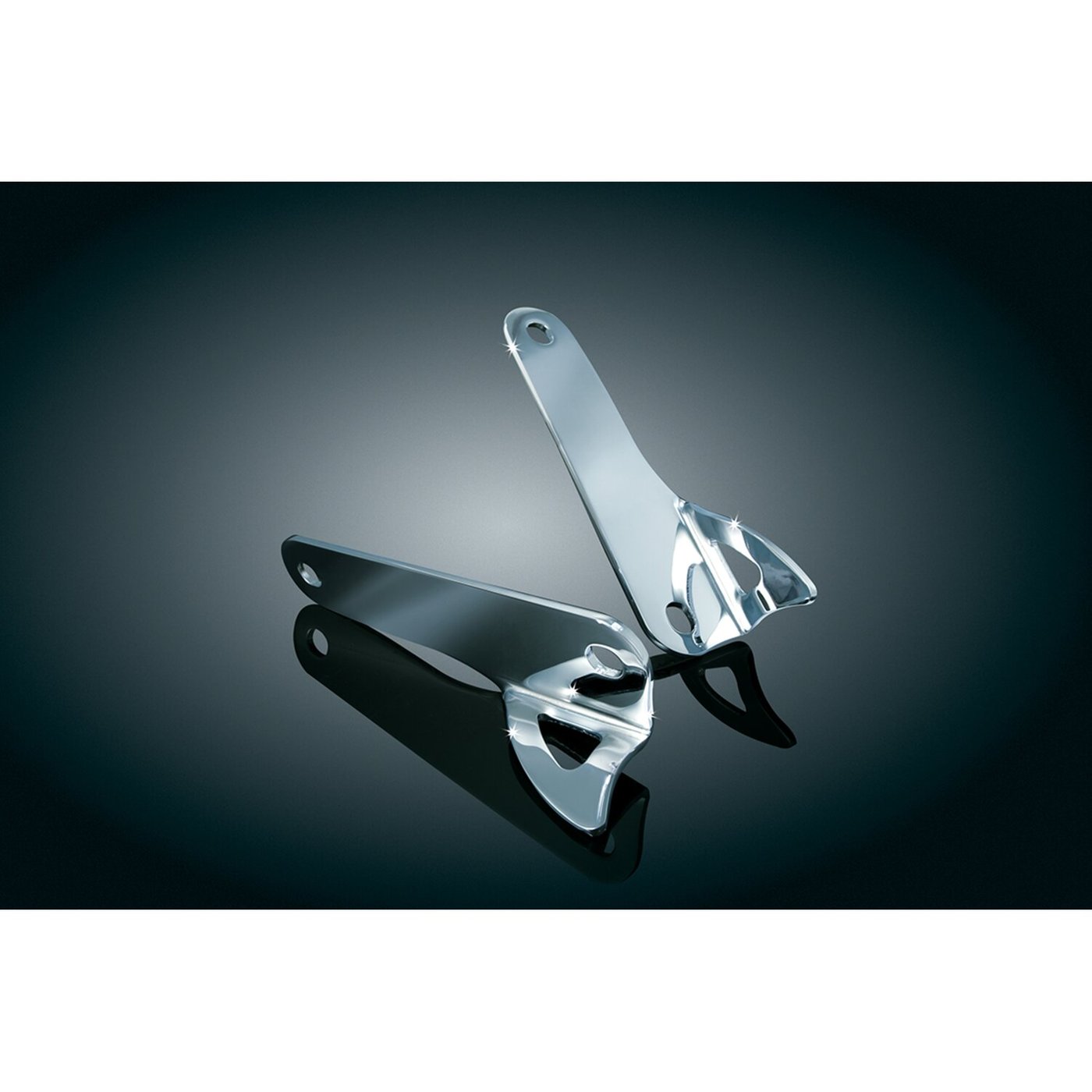 Kuryakyn Kuryakyn, Front fork custom tie-down brackets. Chrome