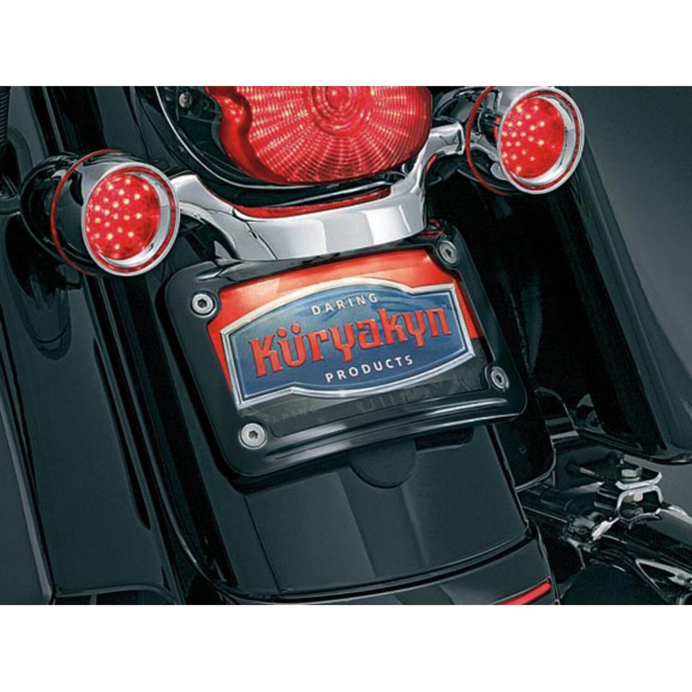 Kuryakyn Kuryakyn, curved license plate mount. Black - Image 2