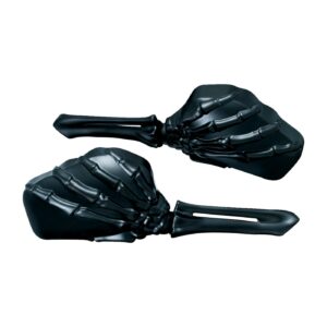 Kuryakyn Kuryakyn, Skeleton-hand mirror set. Black hand, black head