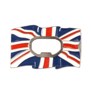 Army Surplus UK flag with bottle opener buckle