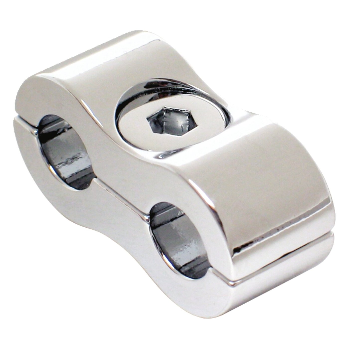 Motion Pro Motion Pro, throttle / idle cable clamp. Chrome, 7mm - Image 2