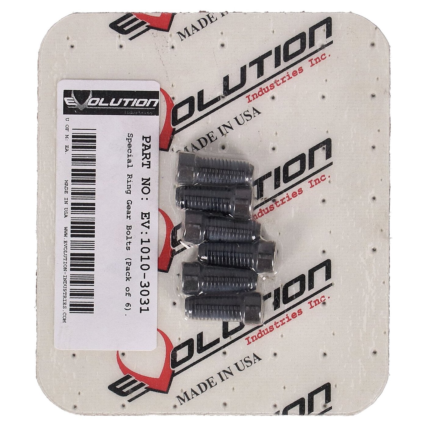 Evolution Industries Special ring gear bolts