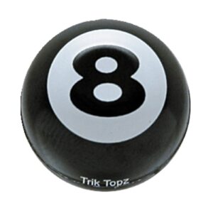 TrikTopz Trik Topz, Eight Ball valve caps. Black