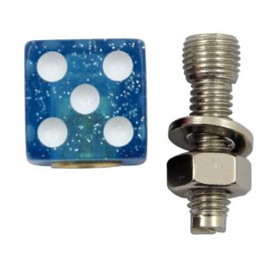 TrikTopz Trik Topz license plate mounts Dice blue glitter