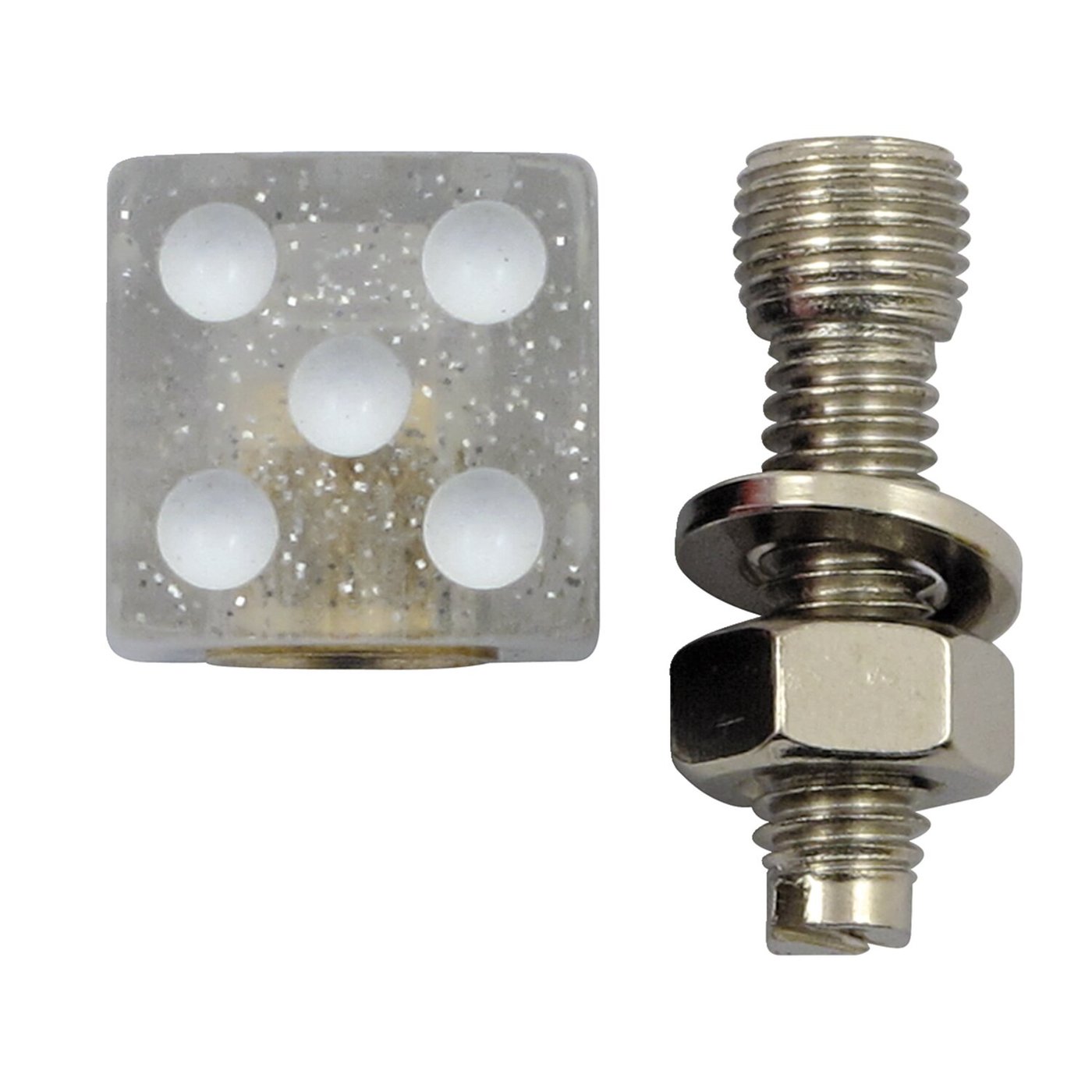 TrikTopz Trik Topz license plate mounts Dice clear glitter