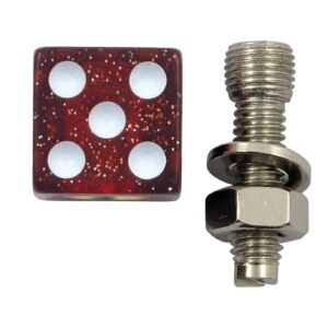 TrikTopz Trik Topz license plate mounts Dice red glitter