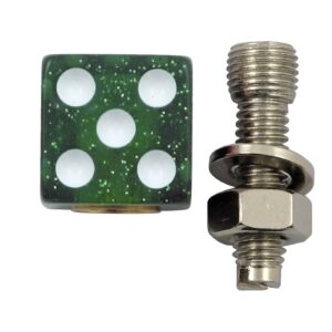 TrikTopz Trik Topz license plate mounts Dice green glitter